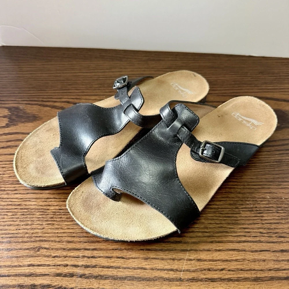 Dansko Shoes Womens Size 9 (40) Remi Sandals Black Slip On Walking